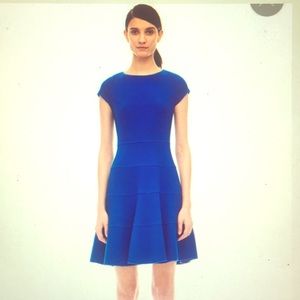 Rebecca Taylor diamond texture a line dress